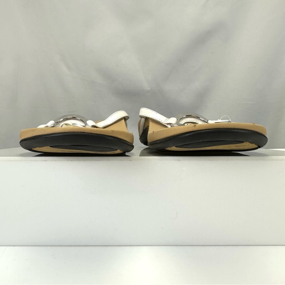 Vionic Karina white thong sandal Size 9 silver O ring Summer Orthotic support - Picture 8 of 11